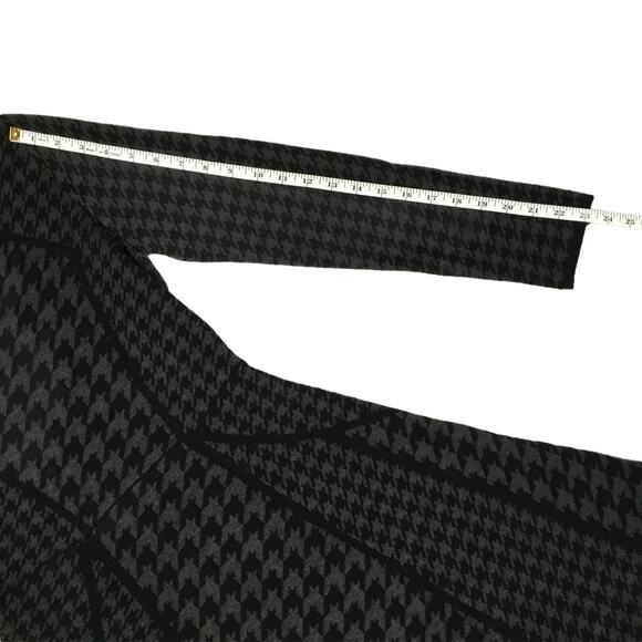 Calvin Klein Sweater Dress Houndstooth Gray Black Long Sleeve Women's Medium - Picture 7 of 11